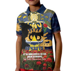Personalised Cowboys Rugby ANZAC Day Kid Polo Shirt Last Post Poppy We Will Remember Them