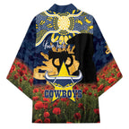 Personalised Cowboys Rugby ANZAC Day Kimono Last Post Poppy We Will Remember Them
