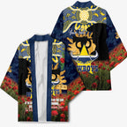 Personalised Cowboys Rugby ANZAC Day Kimono Last Post Poppy We Will Remember Them