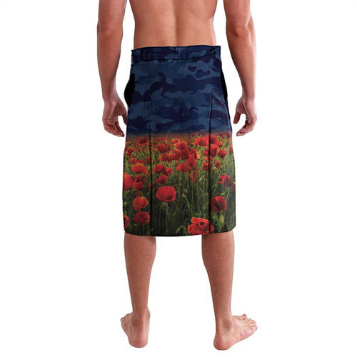 Personalised Cowboys Rugby ANZAC Day Lavalava Last Post Poppy We Will Remember Them