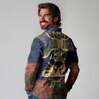 Personalised Cowboys Rugby ANZAC Day Long Sleeve Polo Shirt Last Post Poppy We Will Remember Them