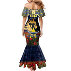 Personalised Cowboys Rugby ANZAC Day Mermaid Dress Last Post Poppy We Will Remember Them