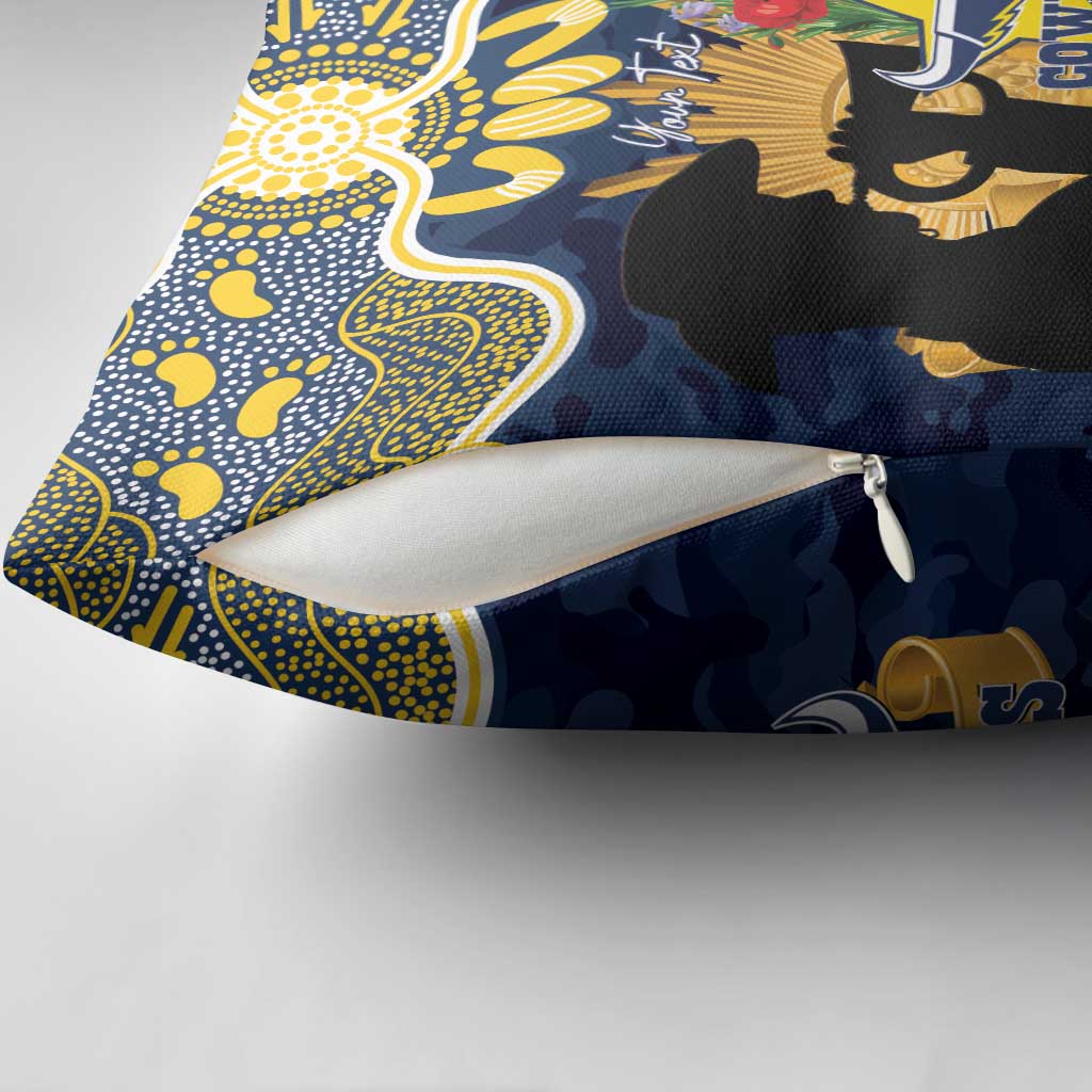Personalised Cowboys Rugby ANZAC Day Pillow Cover Last Post Poppy We Will Remember Them