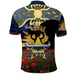 Personalised Cowboys Rugby ANZAC Day Polo Shirt Last Post Poppy We Will Remember Them