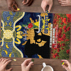 Personalised Cowboys Rugby ANZAC Day Puzzle Last Post Poppy We Will Remember Them
