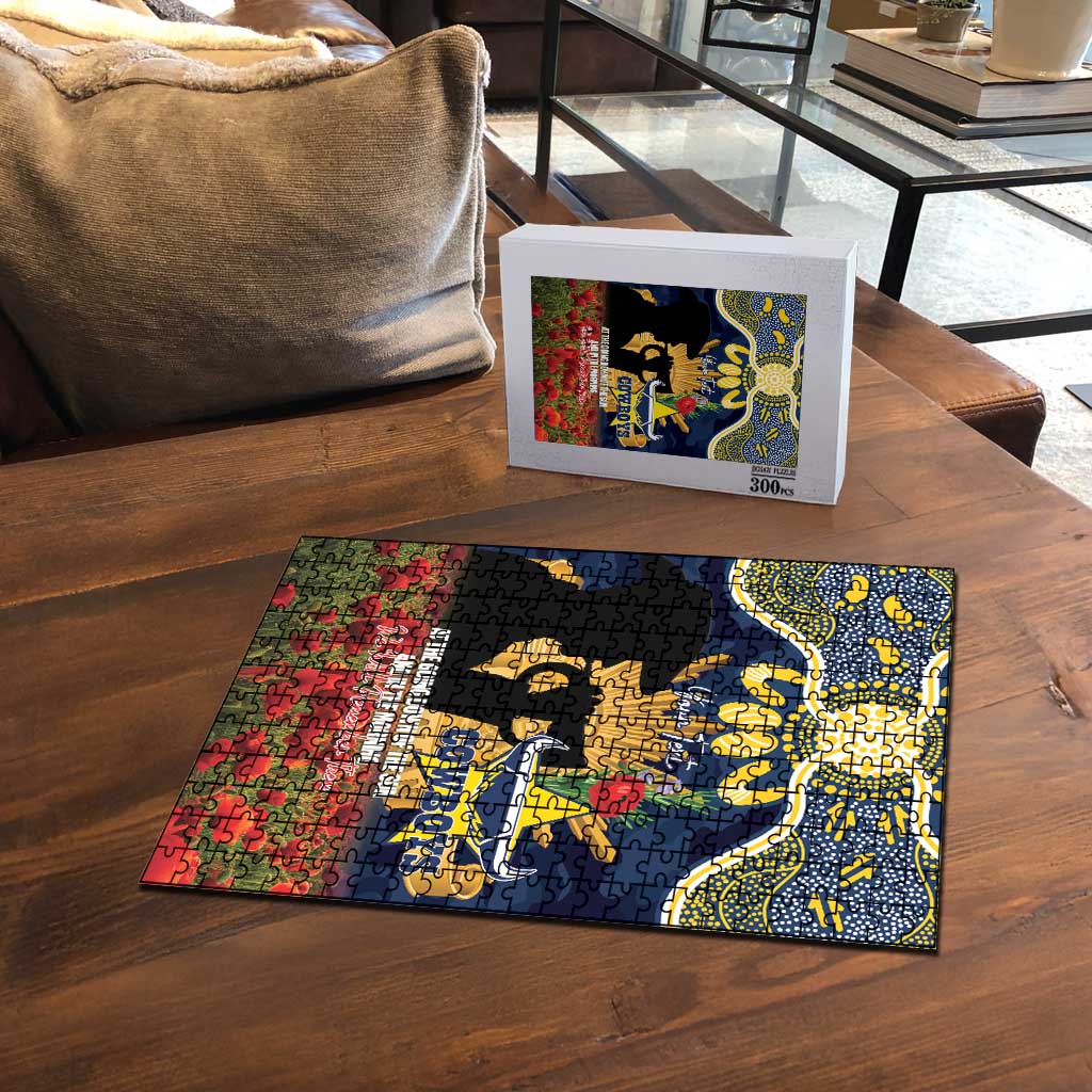 Personalised Cowboys Rugby ANZAC Day Puzzle Last Post Poppy We Will Remember Them