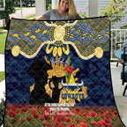 Personalised Cowboys Rugby ANZAC Day Quilt Last Post Poppy We Will Remember Them