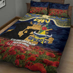 Personalised Cowboys Rugby ANZAC Day Quilt Bed Set Last Post Poppy We Will Remember Them