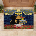 Personalised Cowboys Rugby ANZAC Day Rubber Doormat Last Post Poppy We Will Remember Them