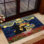 Personalised Cowboys Rugby ANZAC Day Rubber Doormat Last Post Poppy We Will Remember Them