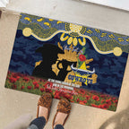 Personalised Cowboys Rugby ANZAC Day Rubber Doormat Last Post Poppy We Will Remember Them