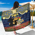 Personalised Cowboys Rugby ANZAC Day Sarong Last Post Poppy We Will Remember Them