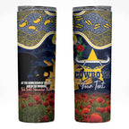 Personalised Cowboys Rugby ANZAC Day Skinny Tumbler Last Post Poppy We Will Remember Them