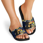 Personalised Cowboys Rugby ANZAC Day Slide Sandals Last Post Poppy We Will Remember Them