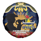 Personalised Cowboys Rugby ANZAC Day Spare Tire Cover Last Post Poppy We Will Remember Them