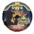Personalised Cowboys Rugby ANZAC Day Spare Tire Cover Last Post Poppy We Will Remember Them