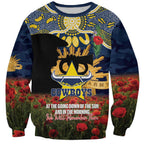 Personalised Cowboys Rugby ANZAC Day Sweatshirt Last Post Poppy We Will Remember Them