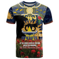 Personalised Cowboys Rugby ANZAC Day T Shirt Last Post Poppy We Will Remember Them