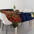 Personalised Cowboys Rugby ANZAC Day Tablecloth Last Post Poppy We Will Remember Them