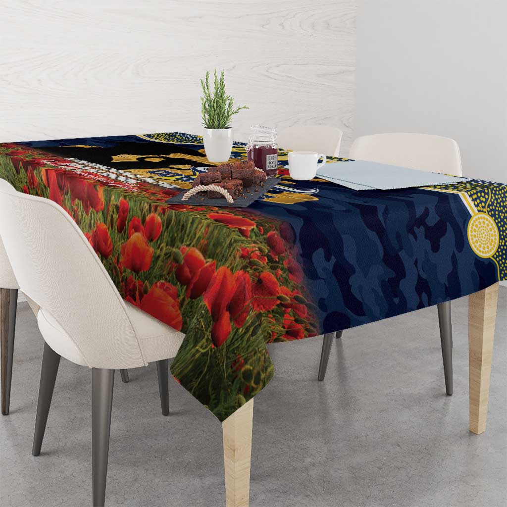 Personalised Cowboys Rugby ANZAC Day Tablecloth Last Post Poppy We Will Remember Them
