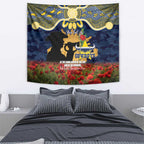 Personalised Cowboys Rugby ANZAC Day Tapestry Last Post Poppy We Will Remember Them
