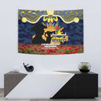Personalised Cowboys Rugby ANZAC Day Tapestry Last Post Poppy We Will Remember Them