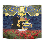 Personalised Cowboys Rugby ANZAC Day Tapestry Last Post Poppy We Will Remember Them