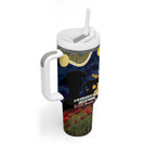 Personalised Cowboys Rugby ANZAC Day Tumbler With Handle Last Post Poppy We Will Remember Them