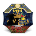 Personalised Cowboys Rugby ANZAC Day Umbrella Last Post Poppy We Will Remember Them