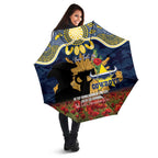 Personalised Cowboys Rugby ANZAC Day Umbrella Last Post Poppy We Will Remember Them