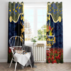 Personalised Cowboys Rugby ANZAC Day Window Curtain Last Post Poppy We Will Remember Them