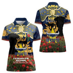Personalised Cowboys Rugby ANZAC Day Women Polo Shirt Last Post Poppy We Will Remember Them