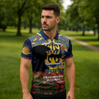 Personalised Cowboys Rugby ANZAC Day Zipper Polo Shirt Last Post Poppy We Will Remember Them