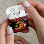 Personalised Roosters Rugby ANZAC Day AirPods Case Last Post Poppy We Will Remember Them