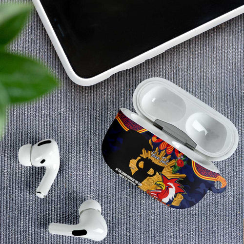 Personalised Roosters Rugby ANZAC Day AirPods Case Last Post Poppy We Will Remember Them