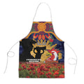 Personalised Roosters Rugby ANZAC Day Apron Last Post Poppy We Will Remember Them