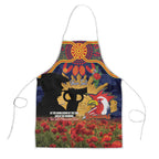 Personalised Roosters Rugby ANZAC Day Apron Last Post Poppy We Will Remember Them