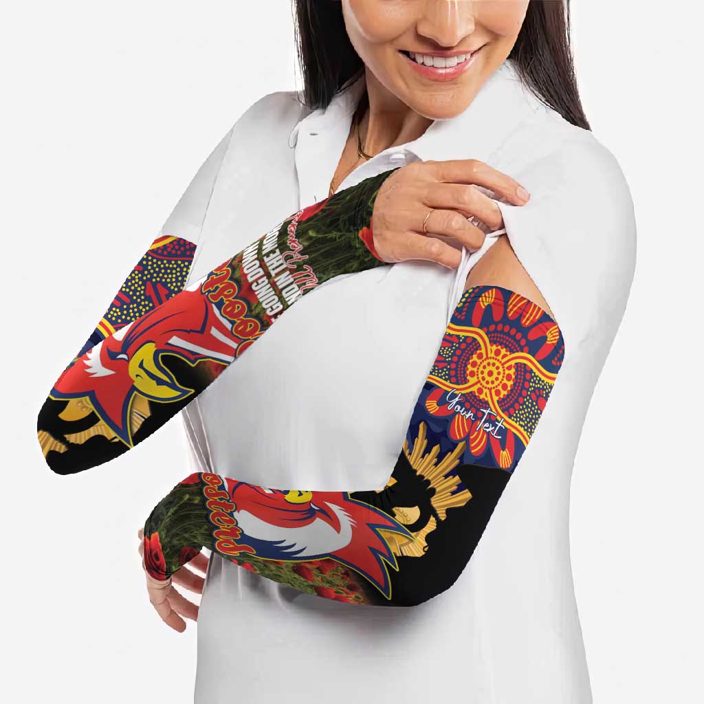 Personalised Roosters Rugby ANZAC Day Arm Sleeves Last Post Poppy We Will Remember Them