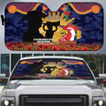Personalised Roosters Rugby ANZAC Day Auto Sun Shade Last Post Poppy We Will Remember Them