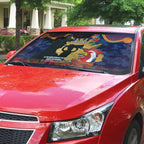 Personalised Roosters Rugby ANZAC Day Auto Sun Shade Last Post Poppy We Will Remember Them