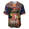 Personalised Roosters Rugby ANZAC Day Baseball Jersey Last Post Poppy We Will Remember Them