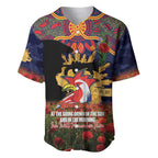 Personalised Roosters Rugby ANZAC Day Baseball Jersey Last Post Poppy We Will Remember Them