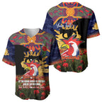 Personalised Roosters Rugby ANZAC Day Baseball Jersey Last Post Poppy We Will Remember Them