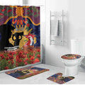 Personalised Roosters Rugby ANZAC Day Bathroom Set Last Post Poppy We Will Remember Them