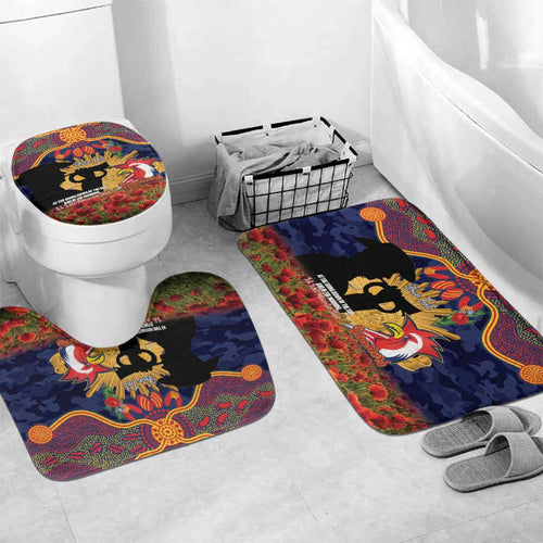 Personalised Roosters Rugby ANZAC Day Bathroom Set Last Post Poppy We Will Remember Them