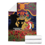 Personalised Roosters Rugby ANZAC Day Blanket Last Post Poppy We Will Remember Them