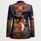 Personalised Roosters Rugby ANZAC Day Blazer Last Post Poppy We Will Remember Them