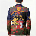 Personalised Roosters Rugby ANZAC Day Blazer Last Post Poppy We Will Remember Them