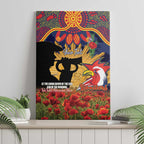 Personalised Roosters Rugby ANZAC Day Canvas Wall Art Last Post Poppy We Will Remember Them