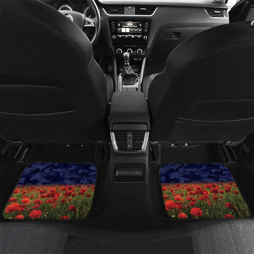 Personalised Roosters Rugby ANZAC Day Car Mats Last Post Poppy We Will Remember Them